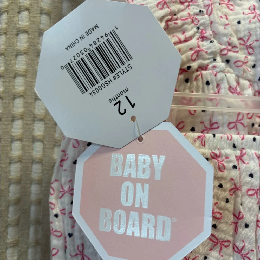 Pink Bow Diaper Cover outfit with matching bow